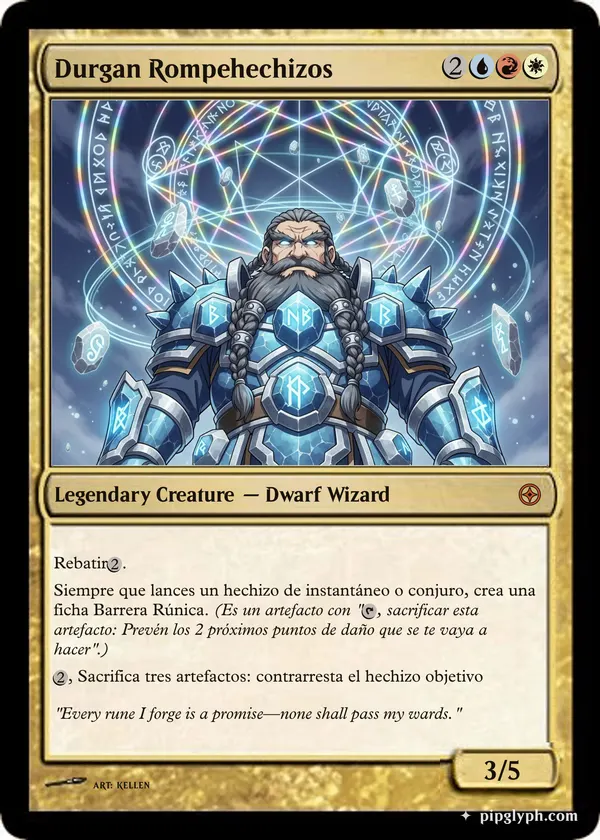 Durgan Rompehechizos — custom MTG-style creature, mythic rarity
