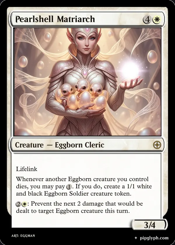 Pearlshell Matriarch — custom MTG-style creature, rare rarity