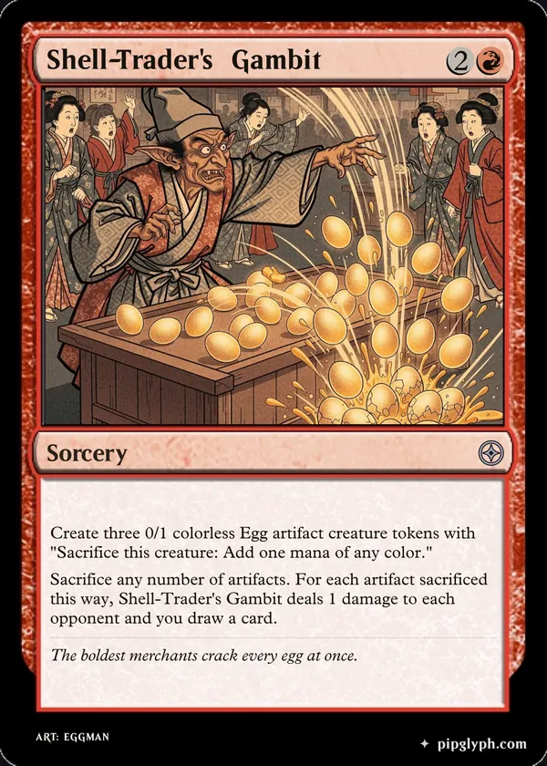 Shell-Trader's Gambit — custom MTG-style sorcery, uncommon rarity