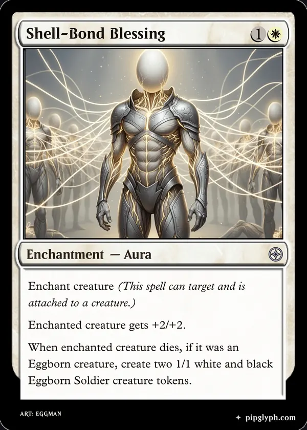 Shell-Bond Blessing — custom MTG-style enchantment, uncommon rarity