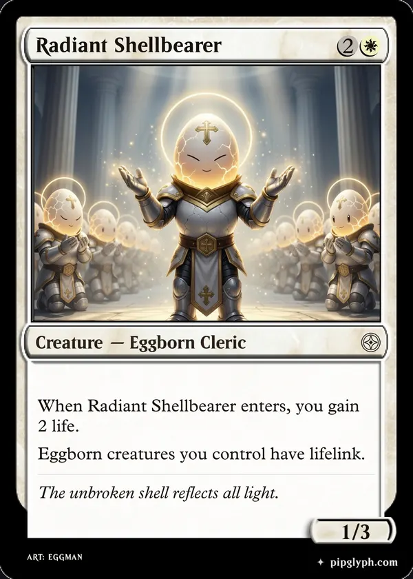 Radiant Shellbearer — custom MTG-style creature, common rarity