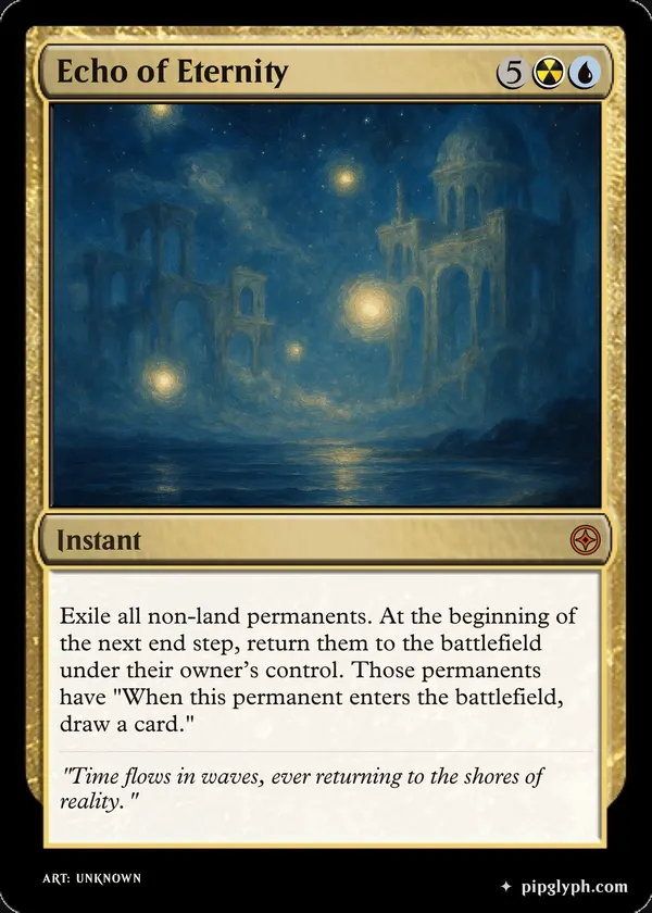 Echo of Eternity — custom MTG-style instant, mythic rarity