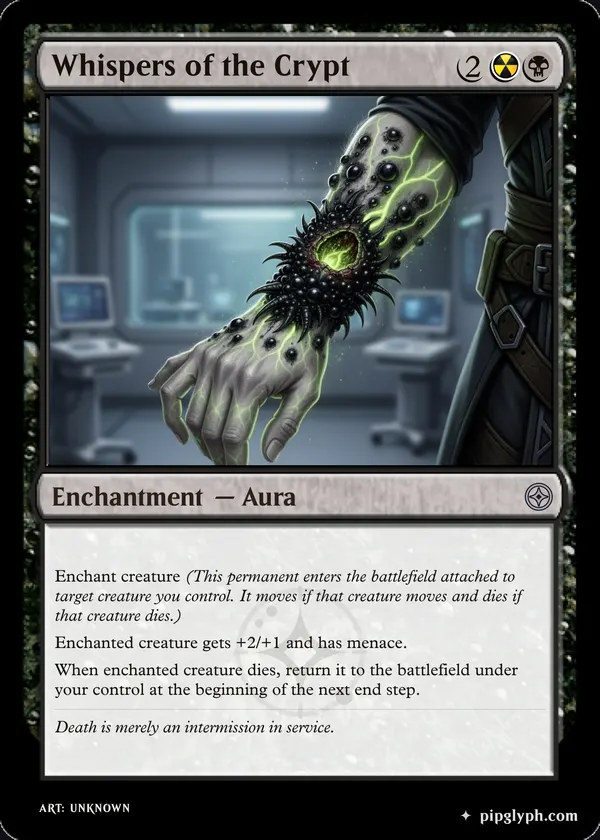 Whispers of the Crypt — custom MTG-style enchantment, uncommon rarity