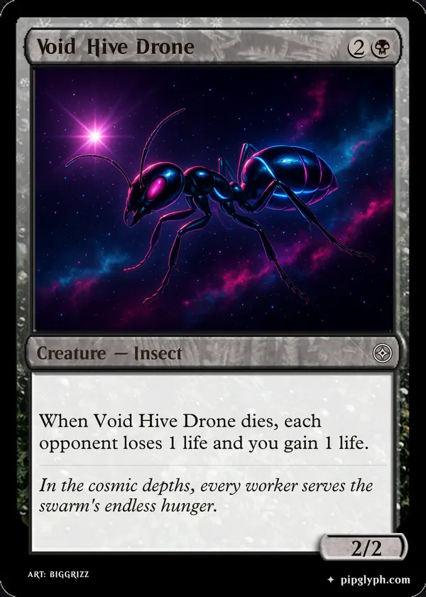 Void Hive Drone — custom MTG-style creature, common rarity