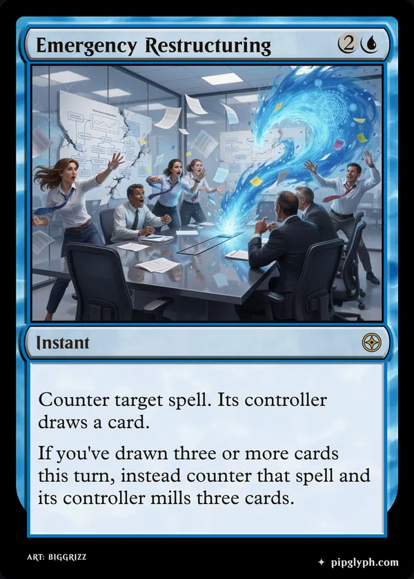 Emergency Restructuring — custom MTG-style instant, rare rarity