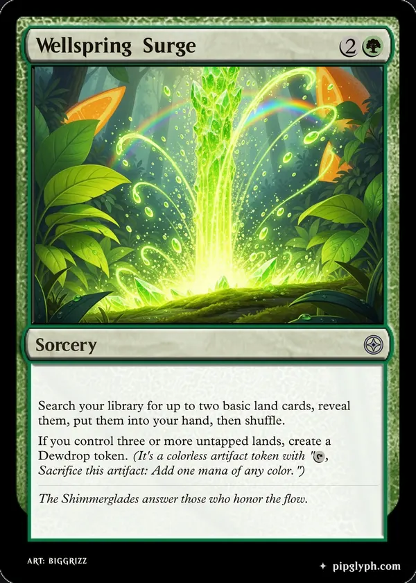 Wellspring Surge — custom MTG-style sorcery, uncommon rarity