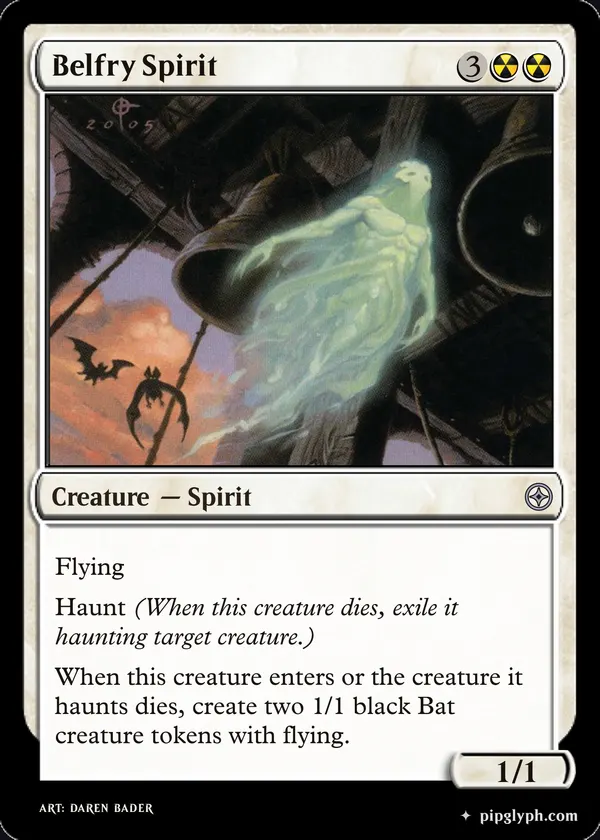 Belfry Spirit — custom MTG-style creature, uncommon rarity