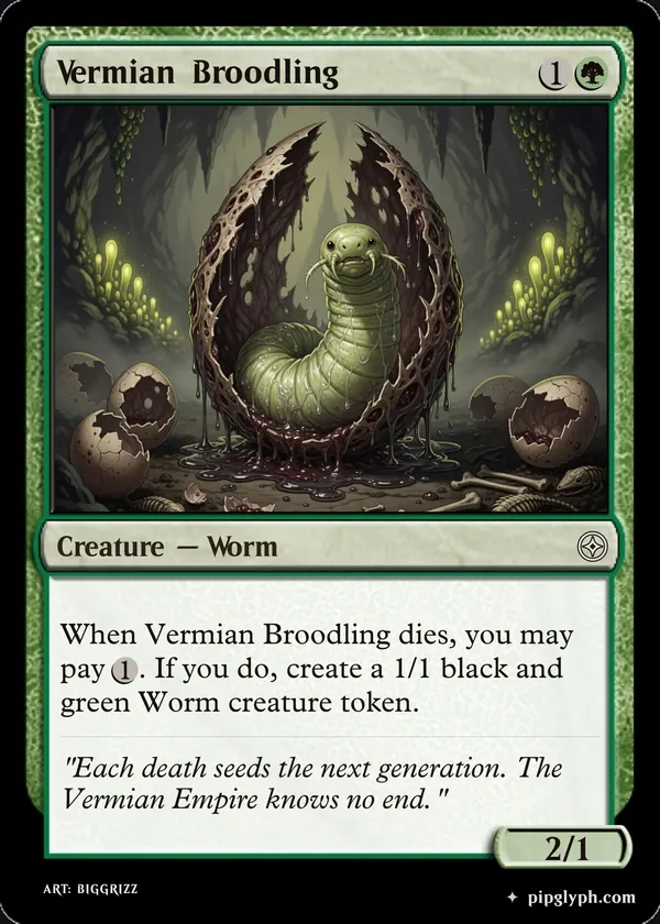 Vermian Broodling — custom MTG-style creature, common rarity