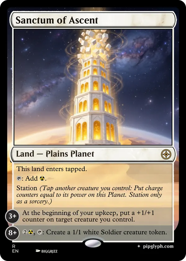 Sanctum of Ascent — custom MTG-style land, rare rarity