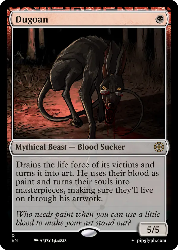 Dugoan — custom MTG-style creature, rare rarity