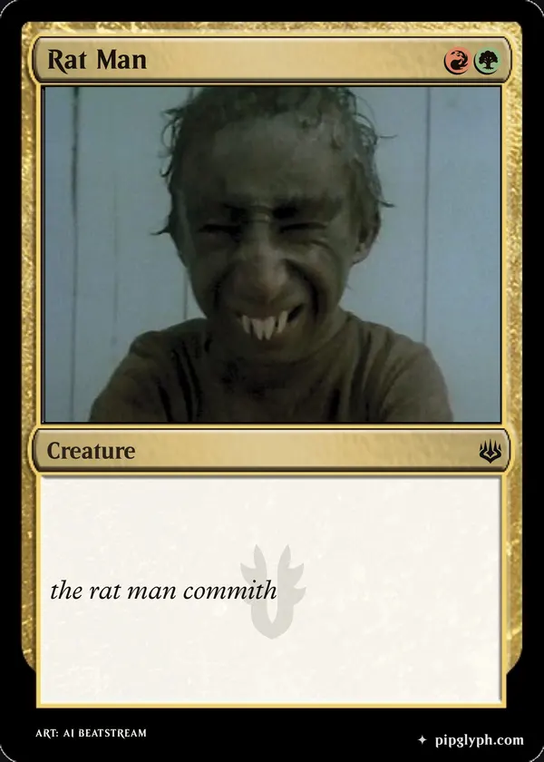 Rat Man — custom MTG-style creature, common rarity