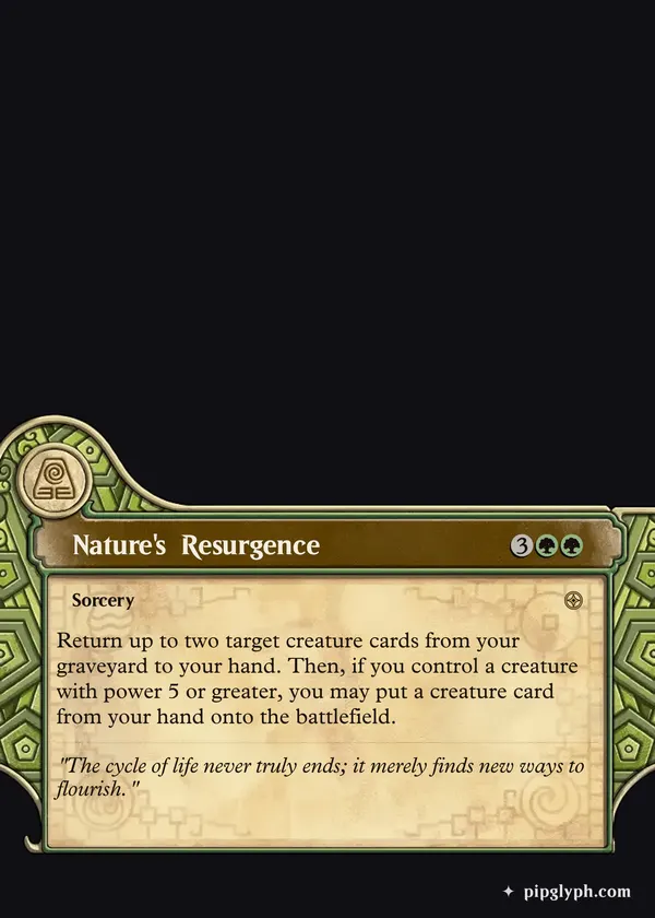 Nature's Resurgence — custom MTG-style sorcery, rare rarity