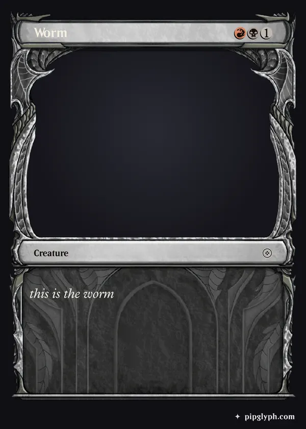 Worm — custom MTG-style creature, common rarity