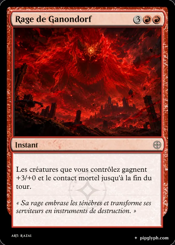 Rage de Ganondorf — custom MTG-style instant, common rarity
