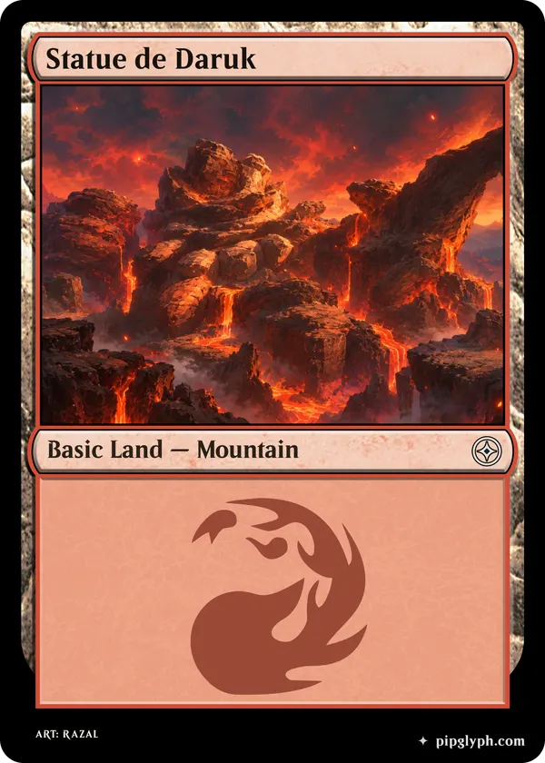 Statue de Daruk — custom MTG-style land, common rarity