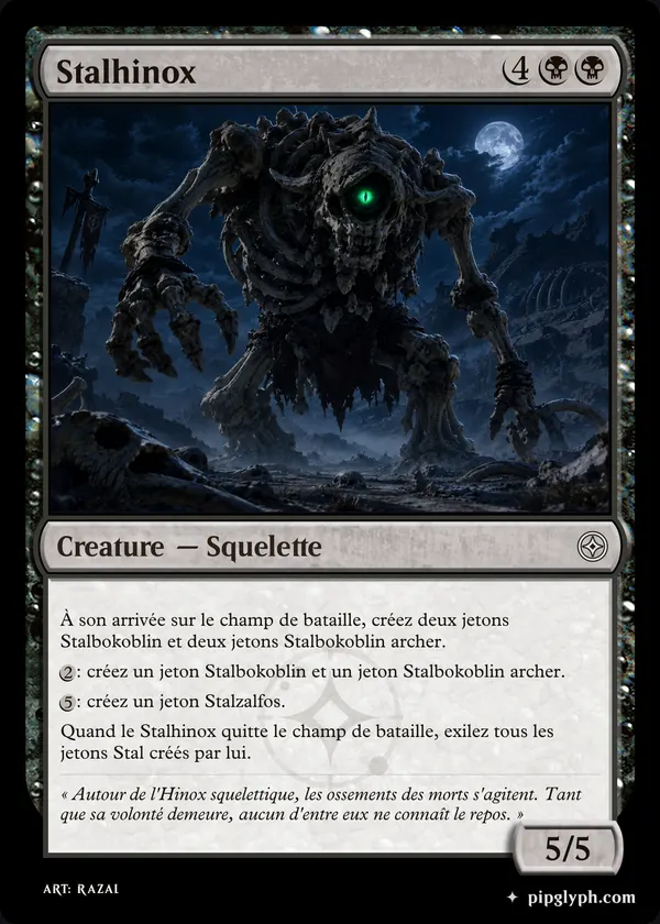Stalhinox — custom MTG-style creature, common rarity