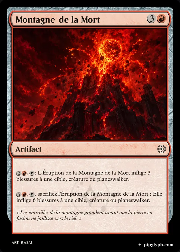 Montagne de la Mort — custom MTG-style artifact, common rarity