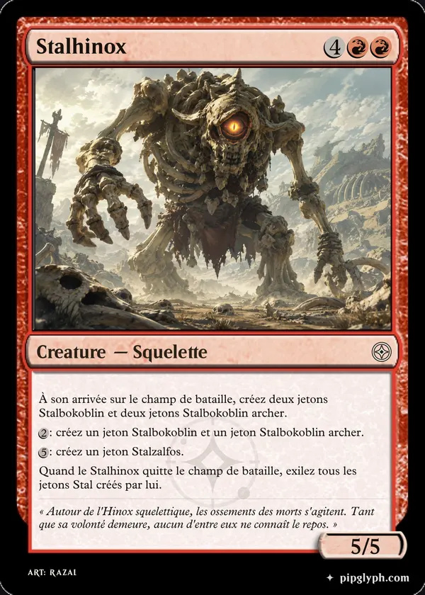 Stalhinox — custom MTG-style creature, common rarity