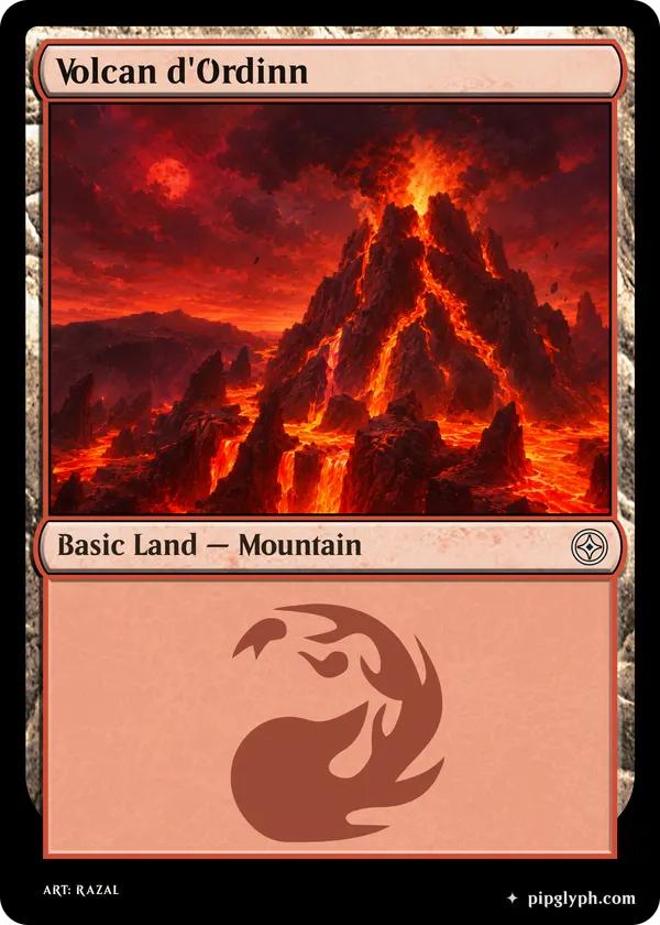 Volcan d'Ordinn — custom MTG-style land, common rarity