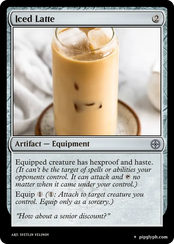 Iced Latte — custom MTG-style artifact, uncommon rarity
