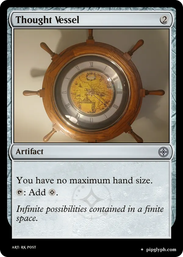 Thought Vessel — custom MTG-style artifact, uncommon rarity