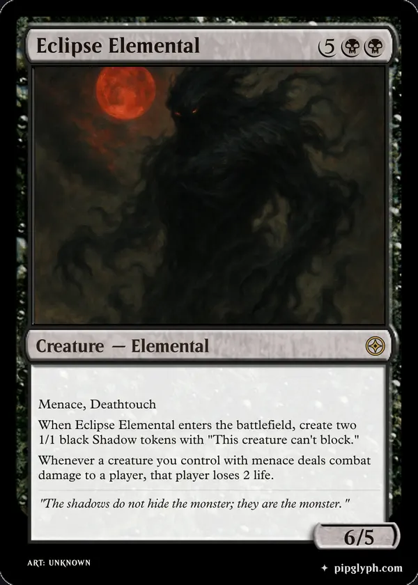 Eclipse Elemental — custom MTG-style creature, rare rarity
