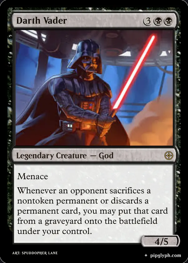 Darth Vader — custom MTG-style creature, rare rarity