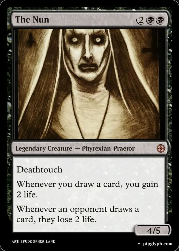 The Nun — custom MTG-style creature, mythic rarity