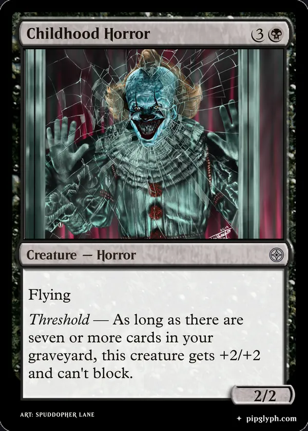Childhood Horror — custom MTG-style creature, uncommon rarity
