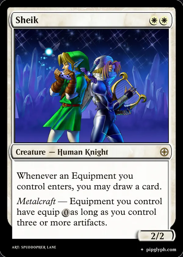 Sheik — custom MTG-style creature, rare rarity
