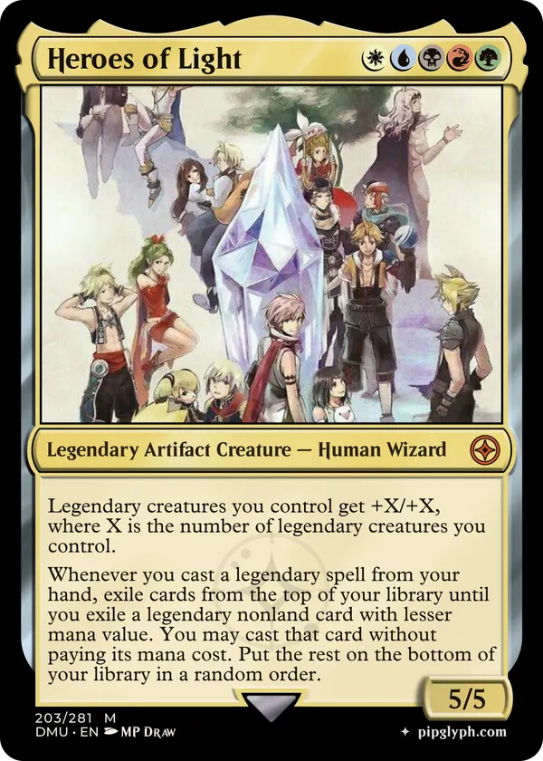 Heroes of Light — custom MTG-style creature, mythic rarity