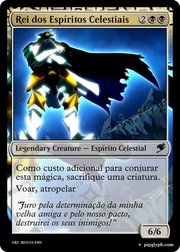 Rei dos Espíritos Celestiais — custom MTG-style creature, rare rarity