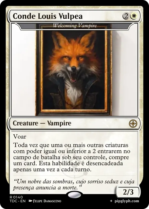 Welcoming Vampire — custom MTG-style creature, rare rarity