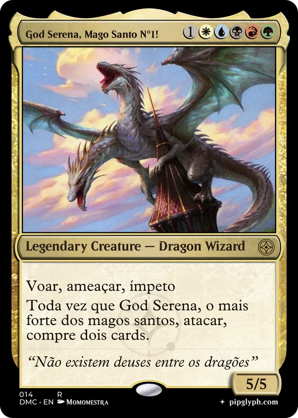 God Serena, Mago Santo Nº1! — custom MTG-style creature, rare rarity