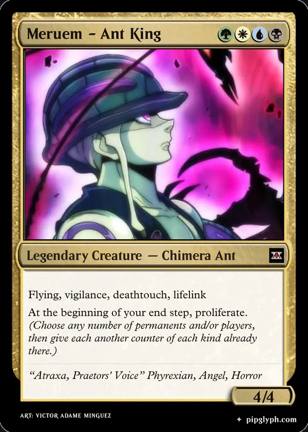 Meruem - Ant King — custom MTG-style creature, mythic rarity