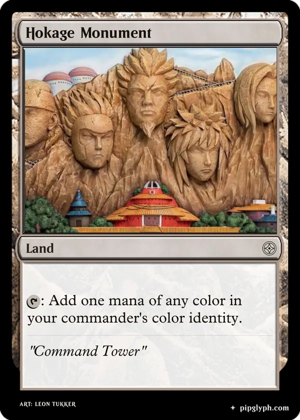 Hokage Monument — custom MTG-style land, common rarity