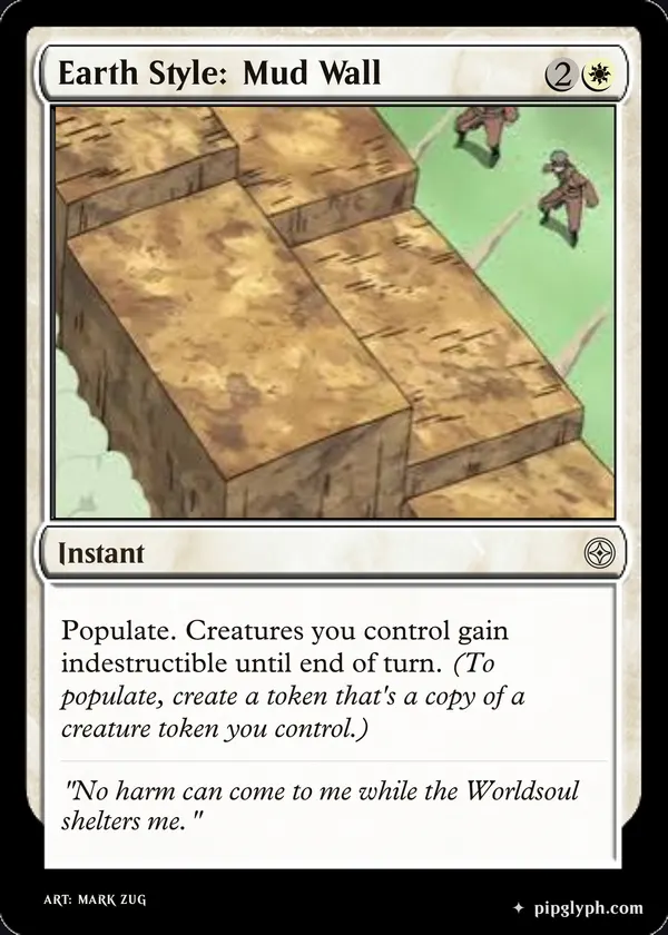 Earth Style: Mud Wall — custom MTG-style instant, common rarity