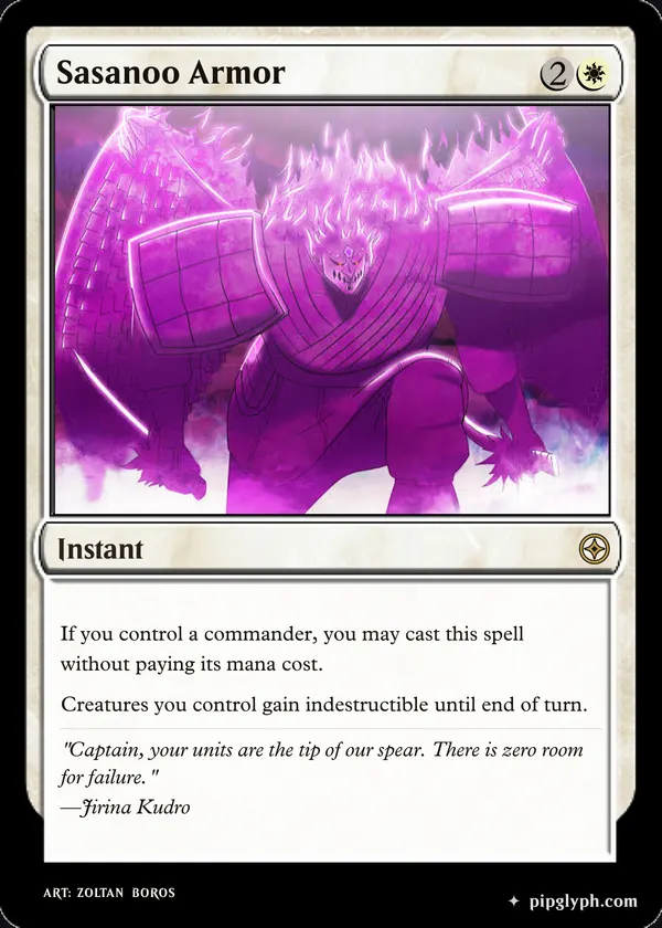 Sasanoo Armor — custom MTG-style instant, rare rarity