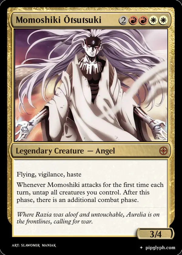 Momoshiki Ōtsutsuki — custom MTG-style creature, mythic rarity