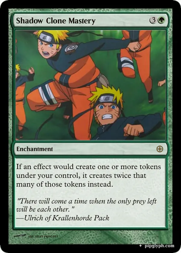 Shadow Clone Mastery — custom MTG-style enchantment, rare rarity