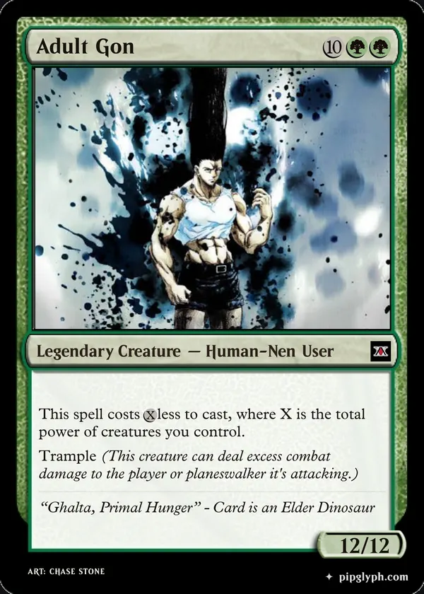 Adult Gon — custom MTG-style creature, rare rarity