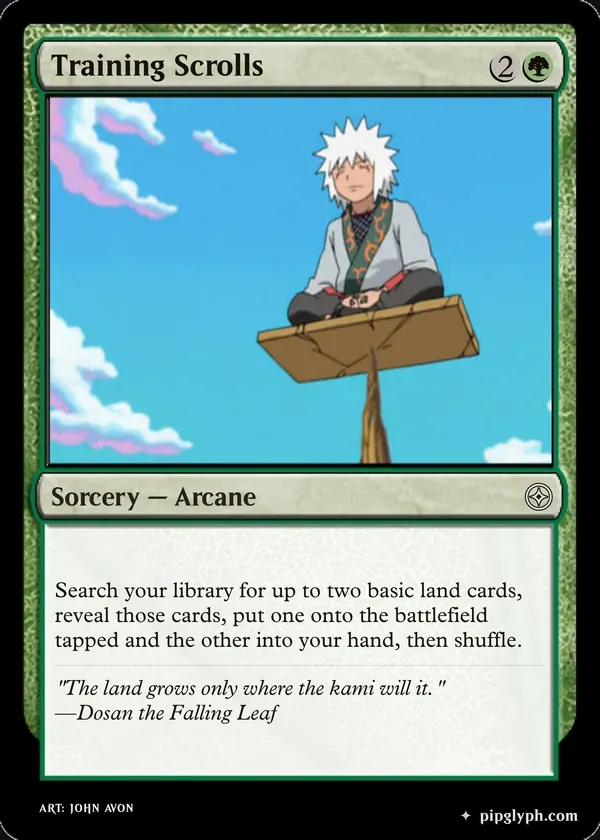 Training Scrolls — custom MTG-style sorcery, common rarity
