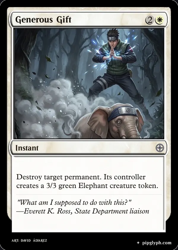 Generous Gift — custom MTG-style instant, uncommon rarity