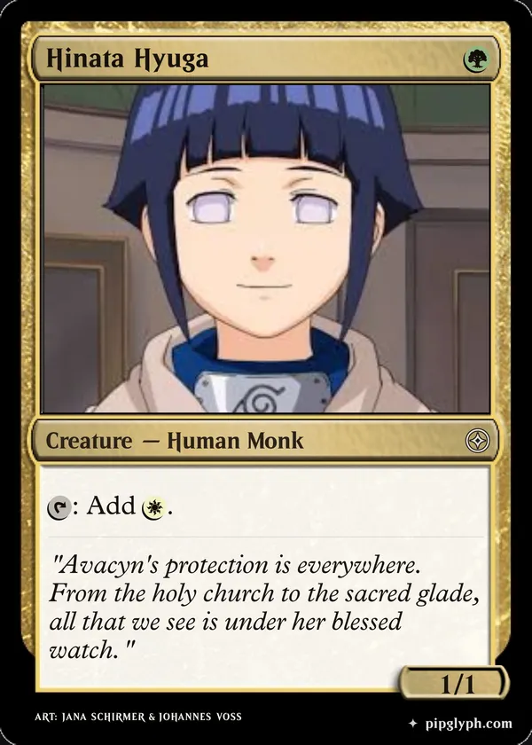 Hinata Hyuga — custom MTG-style creature, common rarity