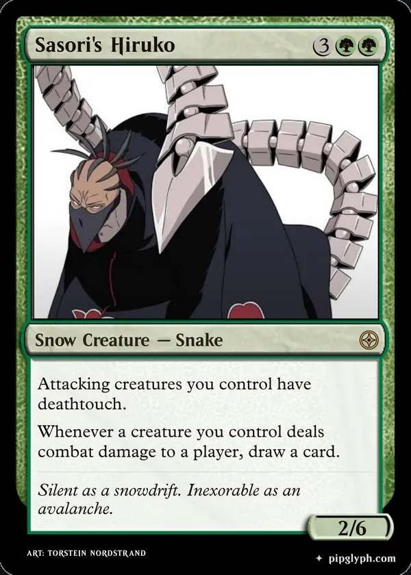 Sasori's Hiruko — custom MTG-style creature, rare rarity
