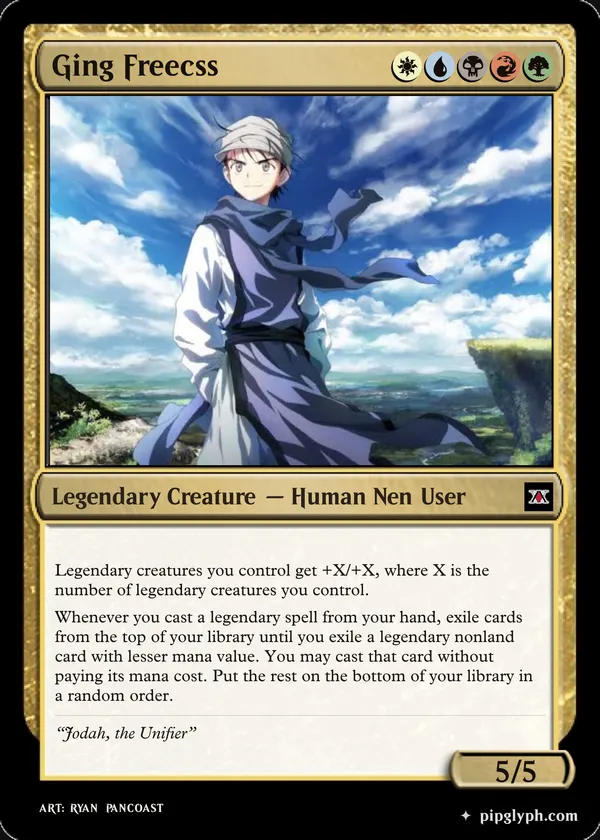 Ging Freecss — custom MTG-style creature, mythic rarity
