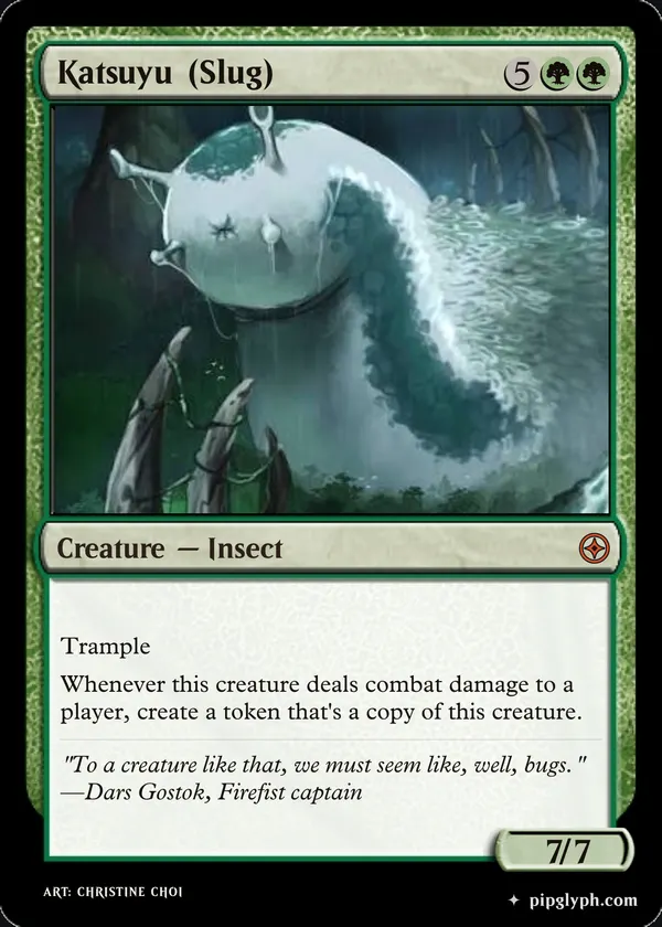 Katsuyu (Slug) — custom MTG-style creature, mythic rarity