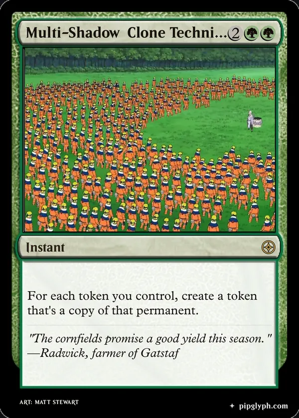 Multi-Shadow Clone Technique — custom MTG-style instant, rare rarity