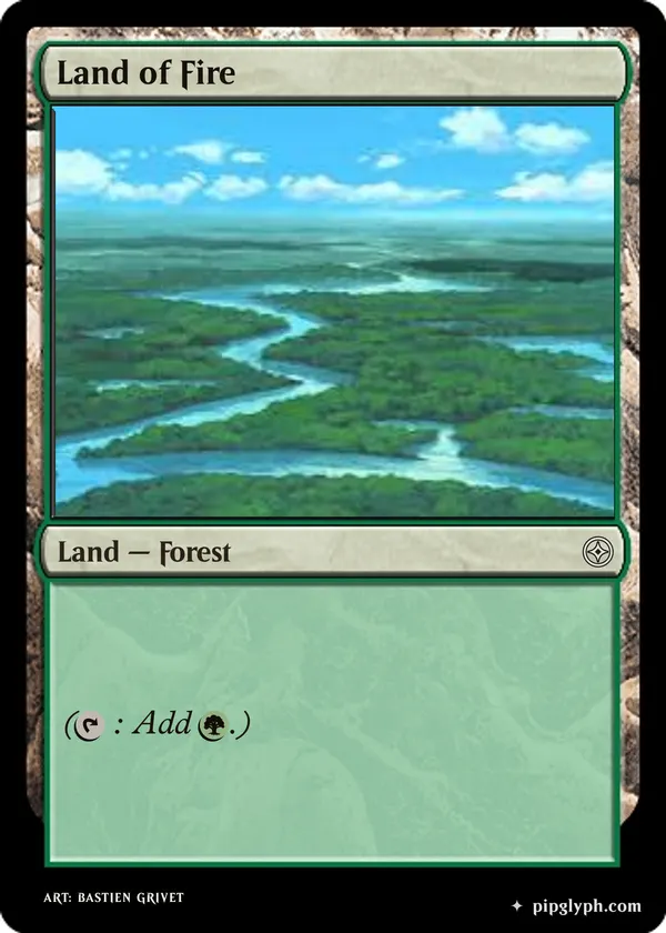 Land of Fire — custom MTG-style land, common rarity