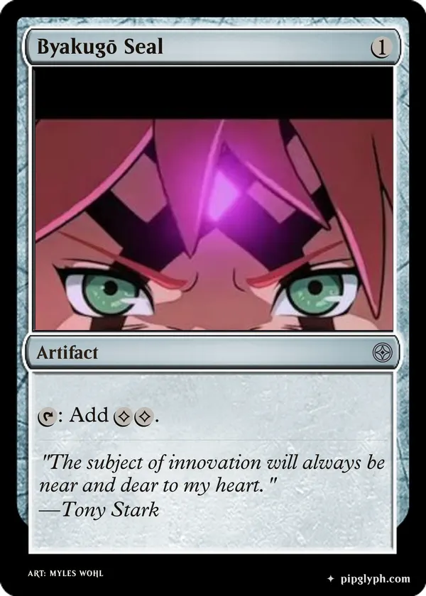 Byakugō Seal — custom MTG-style artifact, uncommon rarity